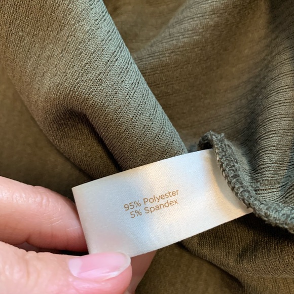 NWOT! Decree Army Green Mini Swing Dress with Cross Back Peekaboo Women’s Medium - Picture 5 of 5